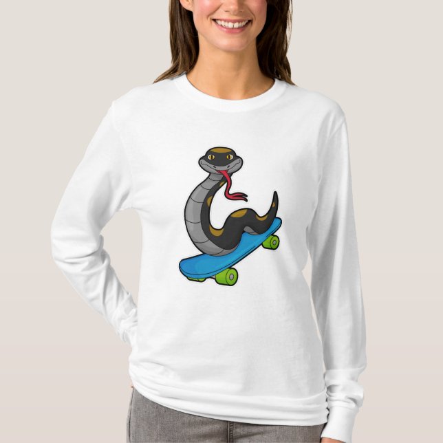 Camiseta Cobra como Patinador com skate (Frente)
