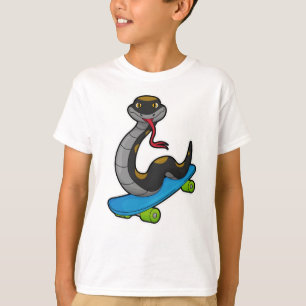 Camiseta Cobra como Patinador com skate
