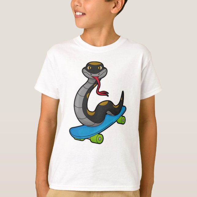 Camiseta Cobra como Patinador com skate (Frente)