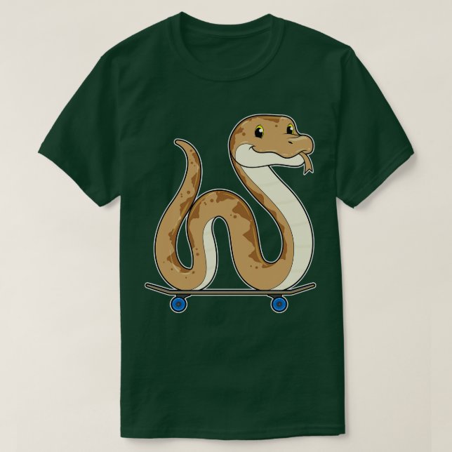 Camiseta Cobra como Patinador com skate (Frente do Design)