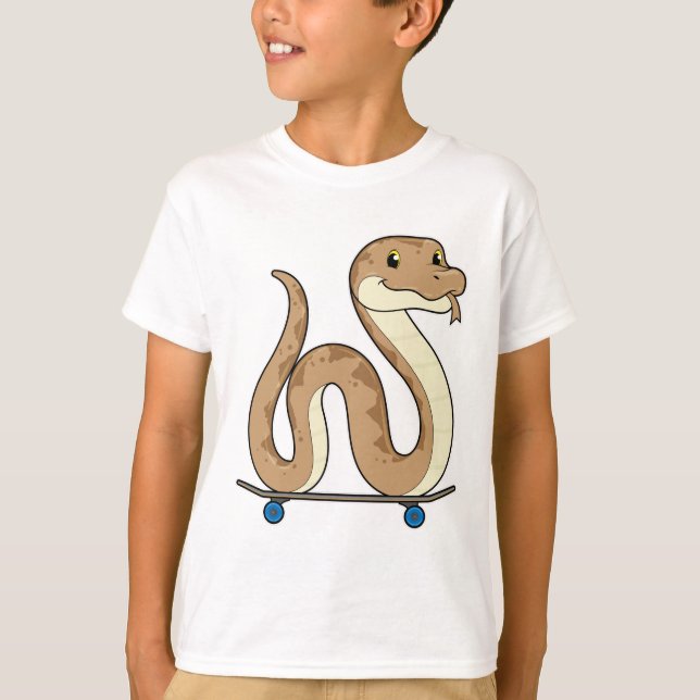 Camiseta Cobra como Patinador com skate (Frente)