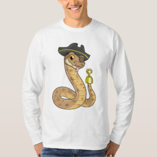 Camiseta Cobra como Pirata com Mão Gancho e Elemento
