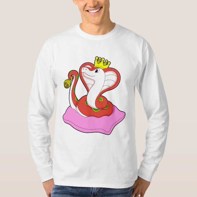 Camiseta Cobra como Rei com Coroa (Frente)
