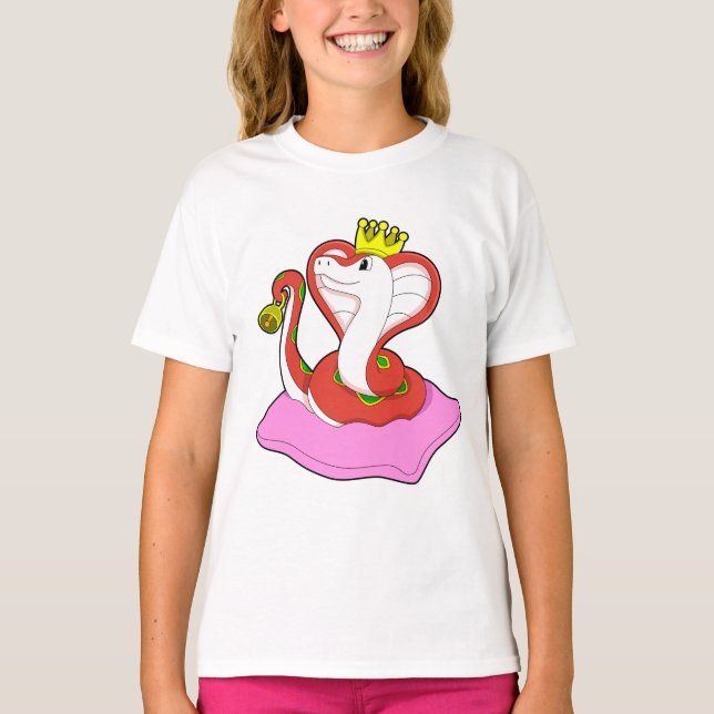 Camiseta Cobra como Rei com Coroa (Frente)