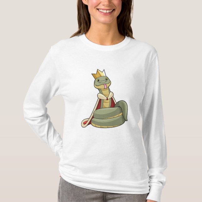 Camiseta Cobra como Rei com Coroa (Frente)