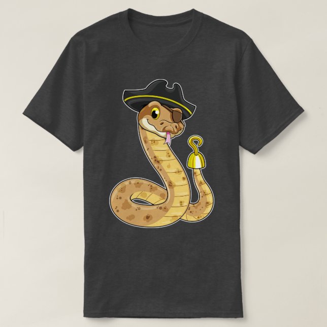 Camiseta Cobra como sistema de mão Pirate Hook (Frente do Design)