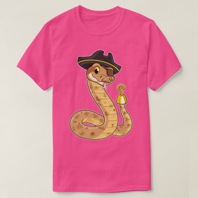 Camiseta Cobra como sistema de mão Pirate Hook (Frente do Design)