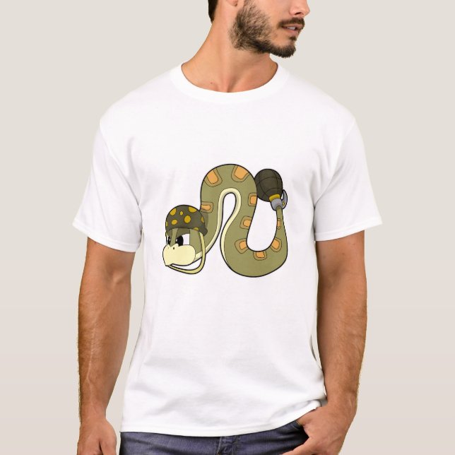 Camiseta Cobra como Soldado com Arma (Frente)