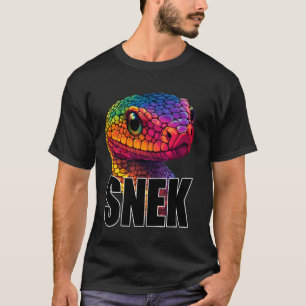 Camiseta Cobra Coral Colorida Cobra Amante Engraçado Preto