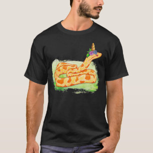 Camiseta Cobra de Albino Corn com Flores Unicóridas Cobra E