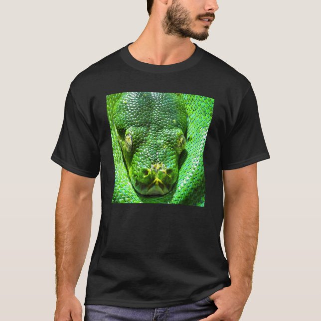 Camiseta Cobra de árvore verde Python (Frente)