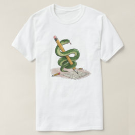 Camiseta Cobra de Desenho Animado Enrolada em um Lápis – De