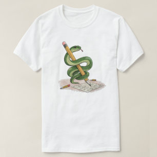 Camiseta Cobra de Desenho Animado Enrolada em um Lápis – De