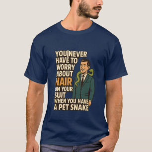 Camiseta Cobra de Estimação Não no Terno Engraçado Gráfico