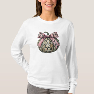 Camiseta Cobra de Halloween Skin Pumpkin Arco Rosa