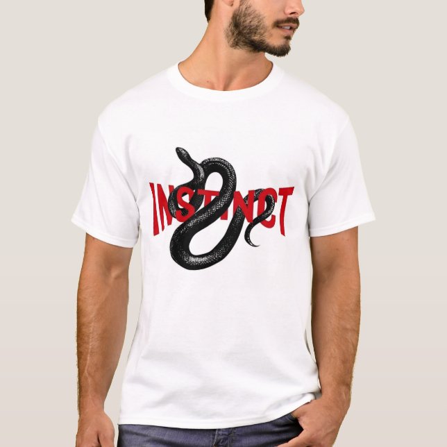 Camiseta cobra de instinto vermelho (Frente)