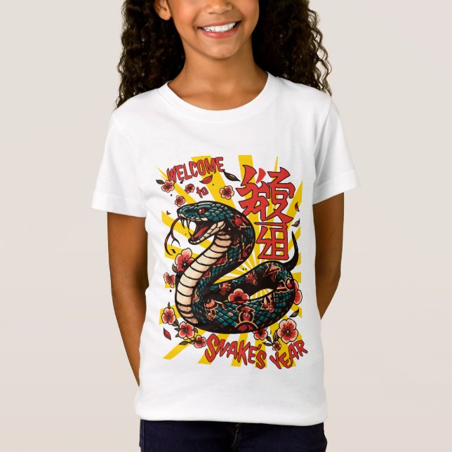 Camiseta Cobra de madeira verde - Ano Novo Chinês (Frente)