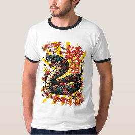 Camiseta Cobra de madeira verde - Ano Novo Chinês