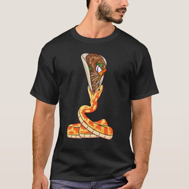 Camiseta Cobra De Milho Comendo Um Taco Taco Taco Réptil Pe (Frente)