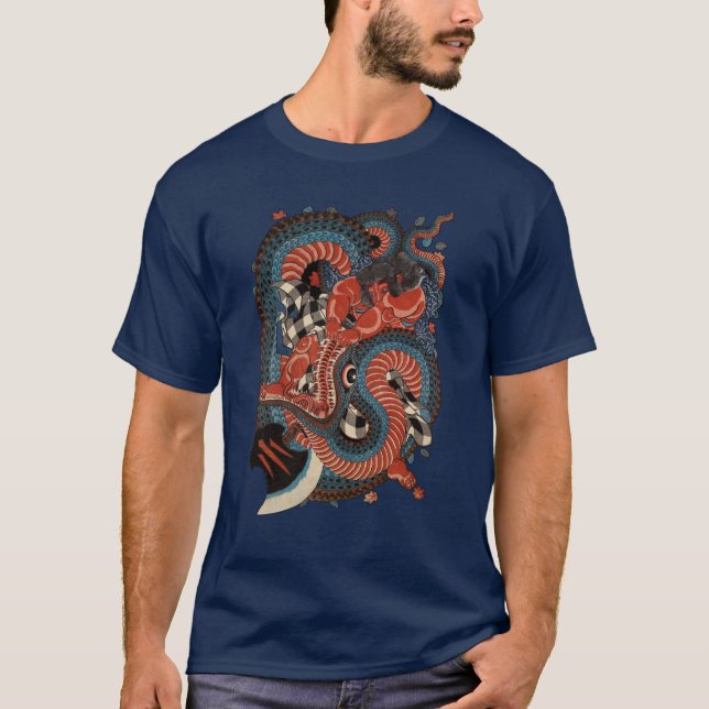CAMISETA COBRA DE MONSTRO DE LUTA SAMURAI (Frente)