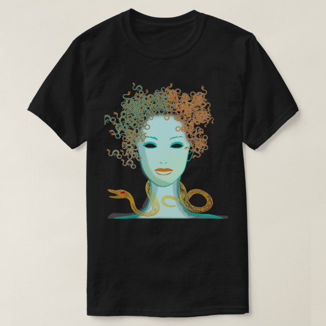 Camiseta Cobra de Monstro de Medusa (Frente do Design)