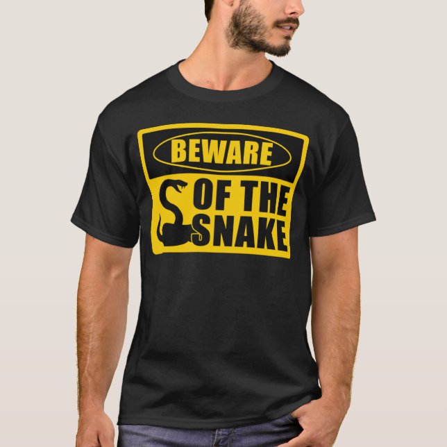 Camiseta Cobra de Pet Repltile Beware Exótico Do Cobra (Frente)