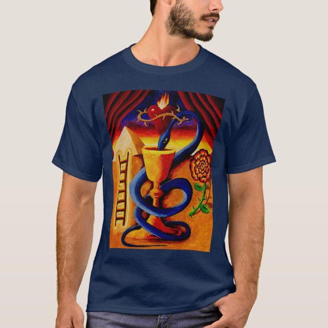 Camiseta cobra e cálice (Frente)
