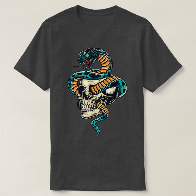 Camiseta cobra e design de fantasma (Frente do Design)