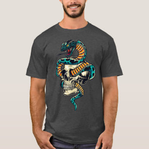Camiseta cobra e design de fantasma