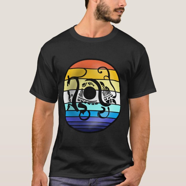 Camiseta Cobra e Design de tartaruga contra cor - (Frente)