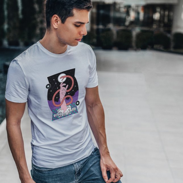 Camiseta Cobra e Mão (Criador carregado)