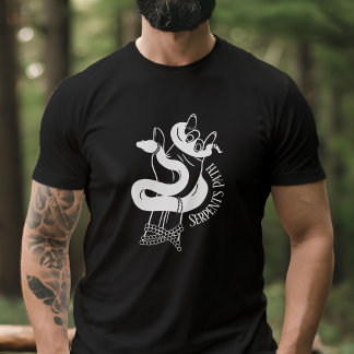 Camiseta Cobra e Serpentes de Mão do Diabo Caminho Lúcifero