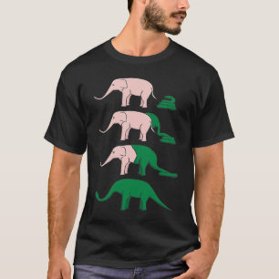 Camiseta Cobra elefante Dinossauro Piada Hilária