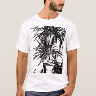 Camiseta Cobra em Flor - Arte de Linha Preta