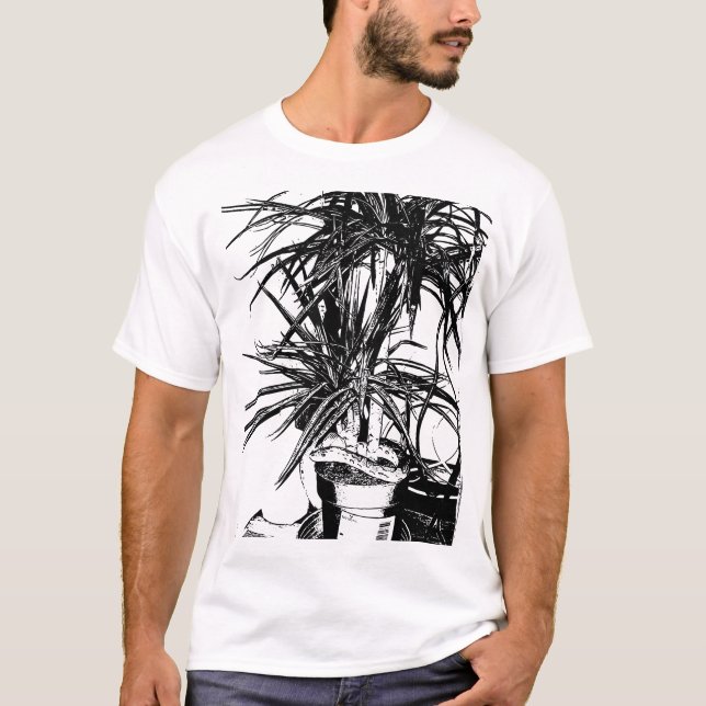 Camiseta Cobra in Bloom - Arte em Linha Preta (Frente)