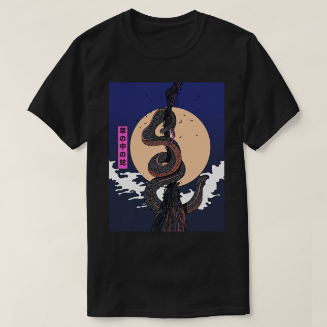 Camiseta Cobra na grama (Frente do Design)