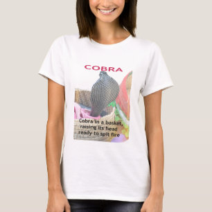 Camiseta Cobra no Impressão de Arte de Cesto