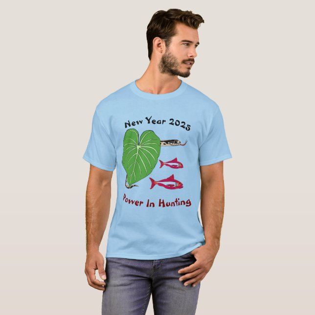 Camiseta Cobra para o Ano Novo 2025 (Frente Completa)