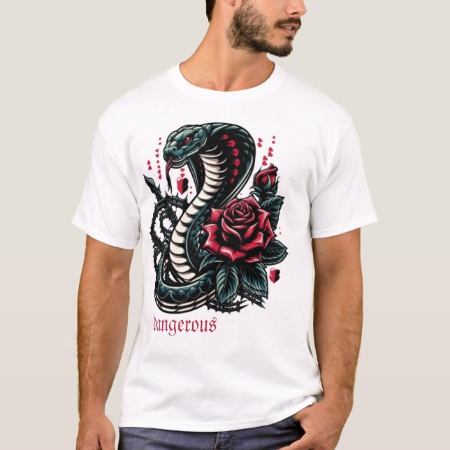 Camiseta cobra perigosa (Frente)