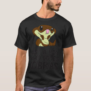 Camiseta Cobra Rei Cobra Apenas um Garoto que Ama Cobras