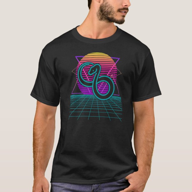 Camiseta Cobra Retro 80s Estilo Ball Python Boa Constritor (Frente)