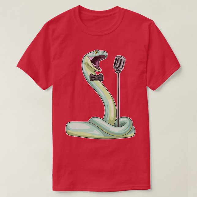 Camiseta Cobra Singer Microphone Music (Frente do Design)