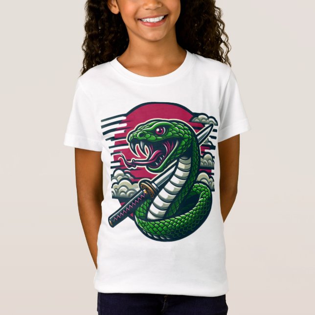 Camiseta Cobra verde-T-Shirt (Frente)