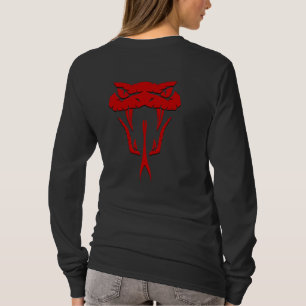 Camiseta Cobra vermelho feroz rosto longo