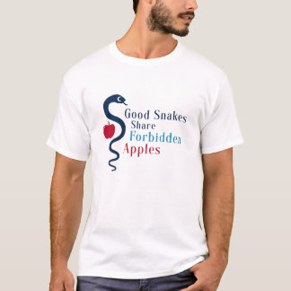 Camiseta Cobras Boas Compartilham Maçãs Proibidas