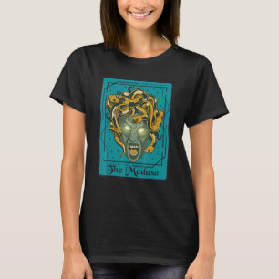 Camiseta Cobras Medusa Antiguidade do Cartão Tarot de Mitol