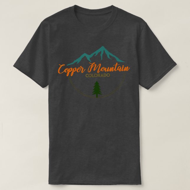 Camiseta Cobre Mountain Retro Adventure Snowboard S (Frente do Design)