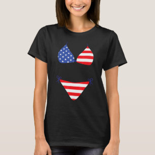 Camiseta Cobrir Bikini Para Cima De maiô 4 De Julho America