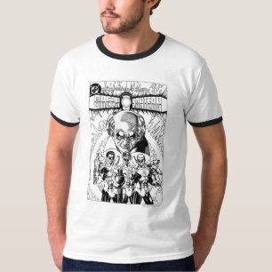 Camiseta Cobrir cómico de três lanternas verdes, preto e