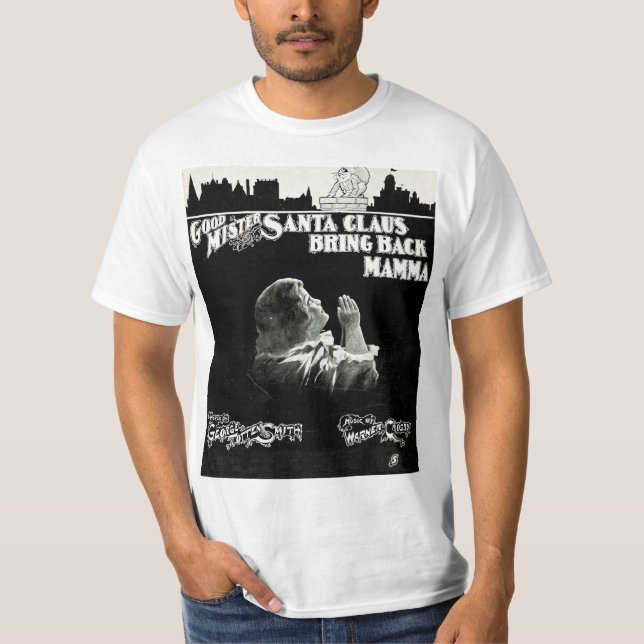 Camiseta cobrir da folha de natais vintages (Frente)